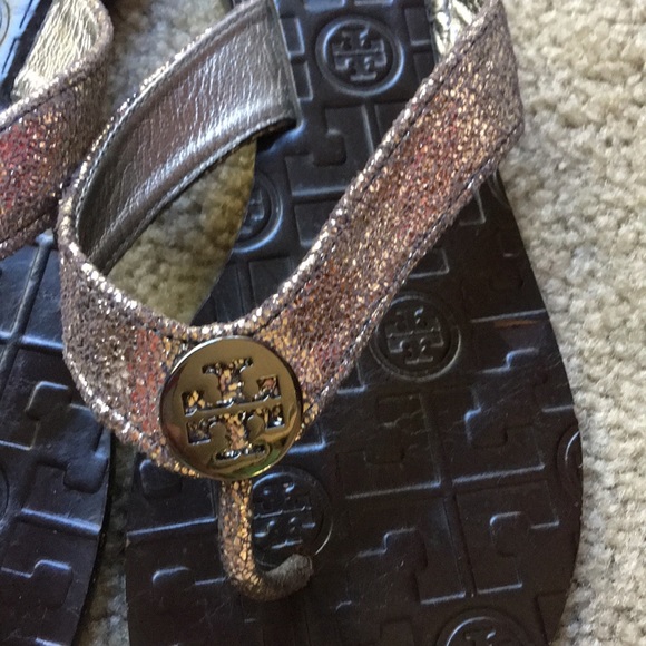 Tory Burch Thora Sandals Glitter Sparkly size 5 M - Picture 2 of 7